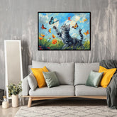 Cat Chasing Buttefly puzzle puzzle 1000 pezzi
